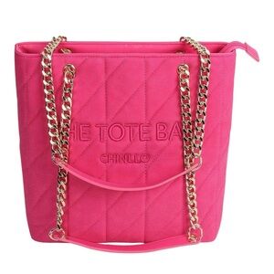 Pink Quilted Tote Bag